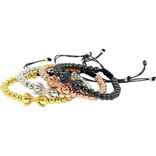 Wholesale Anil Arjandas Women Bracelets 24K Gold Color Balls Macrame Braid Bracelets International Instagram Hot Sale 2017 Gift