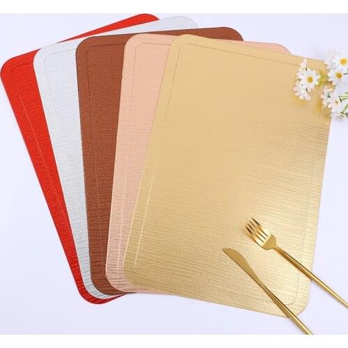 Creative PU Leather Western Table Mat Nordic Style Table Mat Household Bowl Mats Non-Slip Waterproof Simple Place Mat