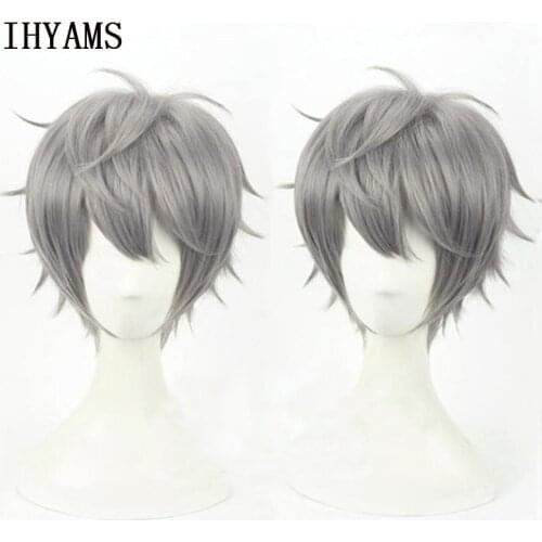 Anime Ensemble Stars Sena Izumi Cosplay Wigs Short Gray Heat Resistant Synthetic Hair Wig + Wig Cap