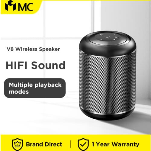 MC V8 Portable Bluetooth Speaker Wireless 3D Stereo Waterproof Outdoor 20 Hours Playtime TWS Speaker for Home and Party