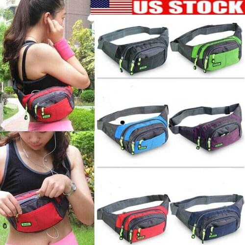 2019 Mens Women Waist Bag Fanny Pack Hip Camping Holiday Festival Money Wallet Pouch Belt Sport Shoulder Bags