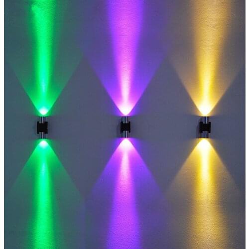 Dimmable/Not 2W LED Wall Mount Lamp Up/Down Light Indoor Spotlight Disco Lobby Vestibule Shop Canteen Studio