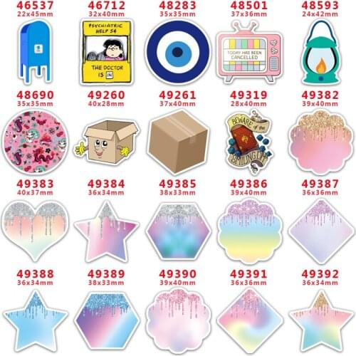 DIY Craft Supplies Sewing Accessories Cartoon Printed Planar Resins Mold 30 Pieces. PR-46537