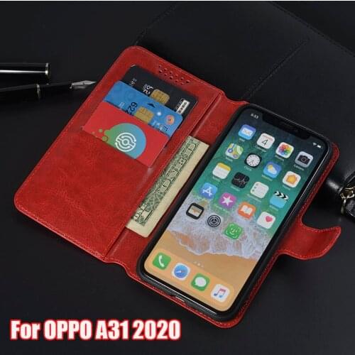 Luxury PU Leather Cover Case For OPPO A31 2020 A8 Case Flip Protective Phone Back Cover Bag Capa For OPPO A31 2020 A8
