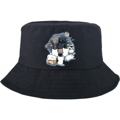 Disney Star Wars Sunscreen Fishing Hat Double-sided Unisex Bucket Hat Outdoor Summer Panama Cap Fashion Colorful Street Bob Hat