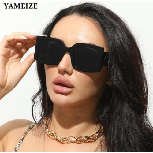 Vintage Big Framel Square Sunglasses Women Brand Designer Men Gradient Eyeglasses Oversized Sun Glasses Eyewear Oculos De Sol
