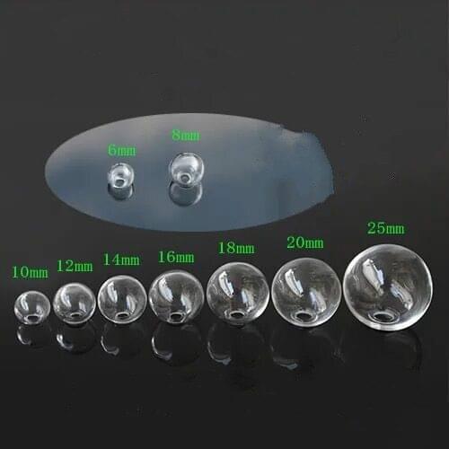 50pcs 6mm Mini hollow glass ball with one hole round bubble vial glass globe orbs jewelry findings glass locket glass vial orb