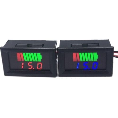 LED Voltmeter DC 36V 48V 60V 72VAcid lead/Lithium polymer/Lithium iron phosphate/NiMH Battery Capacity Indicator Digital
