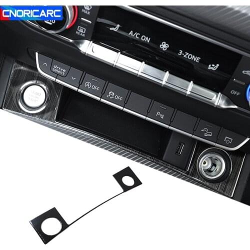 Car Styling Cigarette Lighter Panel Decoration Cover Trim For Audi Q5 FY 2018 2019 LHD Stainless Steel Interior Accessories