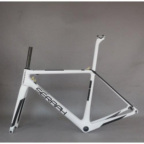 Ultra light EPS technology to produce customized black and white paint BB86 bottom bracket carbon fiber T1000 road frame FM609