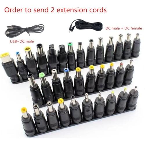 10pcs/set Universal for Notebook Laptop DC Power Charger Supply Adapter Tips Connector Jack to Plug Charging