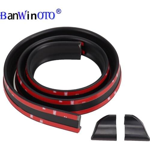 Universal DIY Refit Spoiler 1.5M Car-Styling 5D Rubber Tail Spoiler Trunk Rear Roof Lip Spoiler Exterior Rear Spoiler Kit