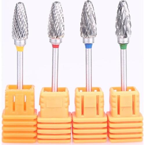Tungsten Blue Rainbow Carbide Nail Drill Bit Electric Nail Mills Cutter for Manicure Machine Nail Files Accessories