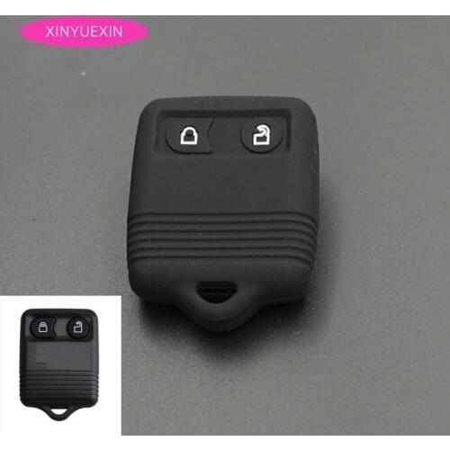 Xinyuexin Silicone Rubber Car Key Cover FOB Case For FORD Focus LINCOLN MERCURY Edge Fusion Remote Key Case Car-styling