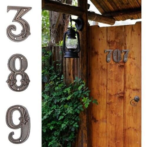1PC Numbers DIY Metal House Number Symbols Iron Letter Creative 0-9 Groceries Extra Large