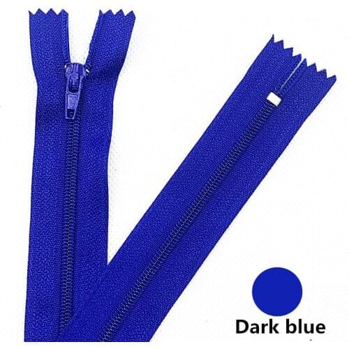 10pcs 4Inch-24inch(10cm-60Cm)Deep Blue Nylon Coil Zippers for Tailor Sewing Crafts Nylon Zippers Bulk