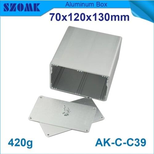 10 pcs/lot aluminum amplifier case enclosure in silver color with moved top case smooth anodizing surface fit pcb 60x115 mm
