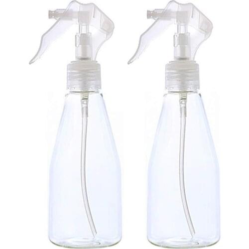 2PCS 200ml Misting Spray Bottle Super Fine Misting Bottle Clear Iron Spray Bottle Empty Spray Bottles for Cleaning Gardening