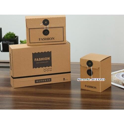 8.5x8.5x12cm Kraft paper box with button rope,Corrugated paper box,gift packing ，Honey Can Packing Box 100pcs/lot