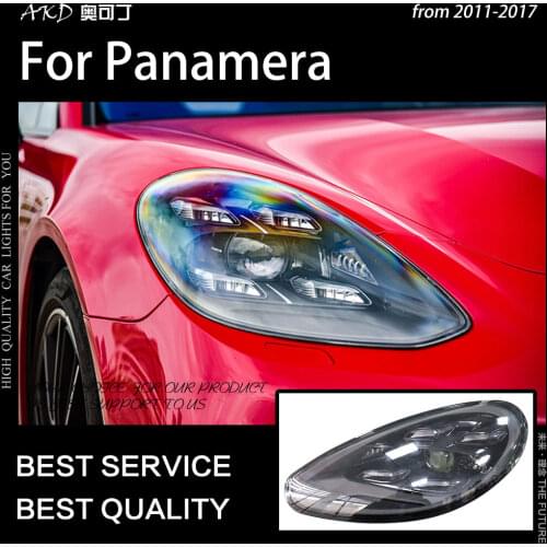 AKD Car Styling for Porsche Panamera 970 Headlights 2011-2017 971 LED Headlight DRL High Low Beam Bi LED Head Lamp Accessories