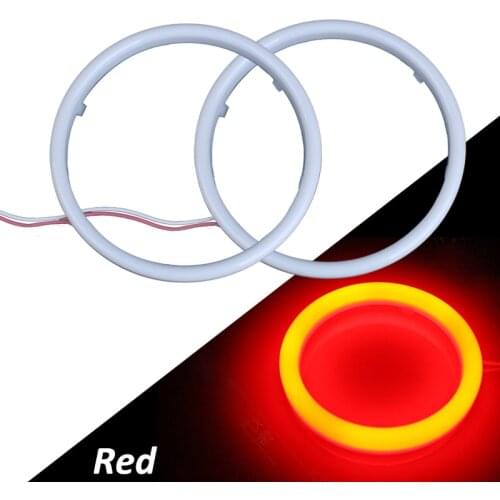 Car Angel Eyes Red 60mm 70mm 80mm 90mm 95mm 100mm 110mm 120mm 12V LED Halo Ring DRL Universal for Car Auto Fog Light Motorcycle