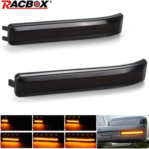 Car Rearview Mirror LED Light Smoke Lens Amber Flowing Turn Signal Mirror Indicator Lamp Fit For F150 2009-2014 Raptor 2010-2014