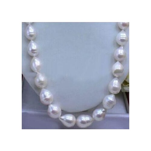 Free shipping wholesale price HUGE SEA AAA+ 12-15 MM WHITE AKOYA BAROQUE PEARL NECKLACE