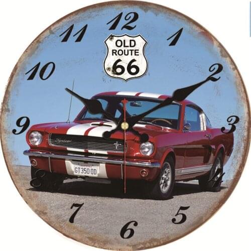 Shabby Chic Cool Car Design Clocks Home Decor Office Cafe Kitchen Wall Watches Silent Clocks Art Vintage Large Wall Clocks