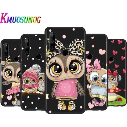 Silicone Cover Lovely Animal Owl For Huawei Y9S Y6S Y8S Y8P Y9A Y7A Y7P Y5P Y7 Y6 Y5 Pro Prime 2019 2018 Phone Case