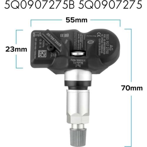 1PC TPMS Tire Pressure Sensor For- Skoda -Porsche Bentley -Ferrari Passat Golf Tiguan Touareg 5Q0907275B 5Q0907275