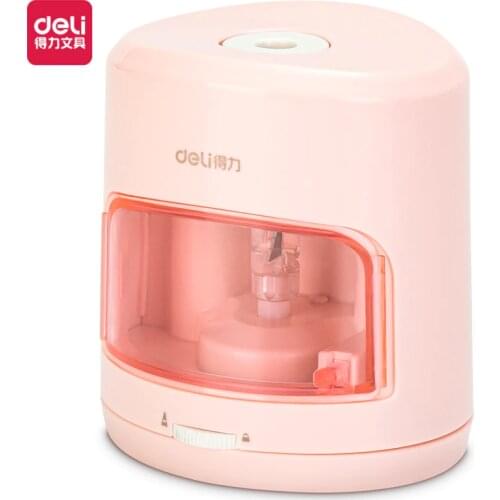 Deli 0502 electric pencil sharpener Electric Stationery Professional Translucent Color Pencil Sharpener Machine School Office