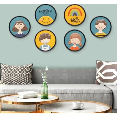 Home Creative Sweet Time, Fall-resistant And Nail-free Installation Wall Decoration Living Room Wall-mounted Ornaments