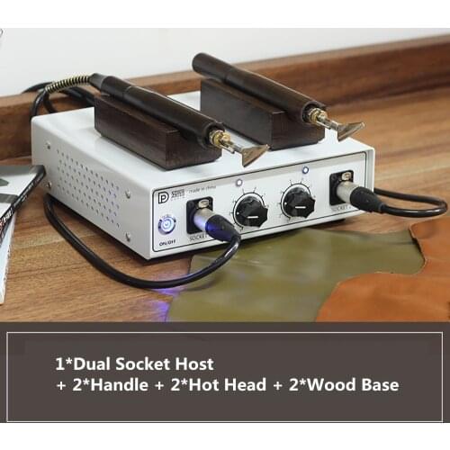 AC 100-240V Leather Electric Crimping Creasing Edging Machine Leather Craft Handle Creaser Edger DIY Handmade Leather Tool Set