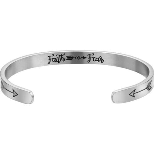 Hot selling titanium steel arc slot creative lettering Nevertheless, She persisted C bracelet