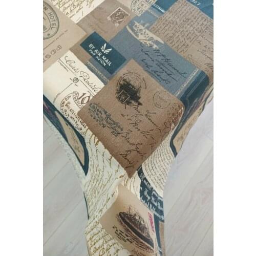 Cotton Premium Quality Linen Textured Patterned Colorful Table Cloth Wedding, Party,Sofa Cover Turkish Cotton For Rectangle Tabl