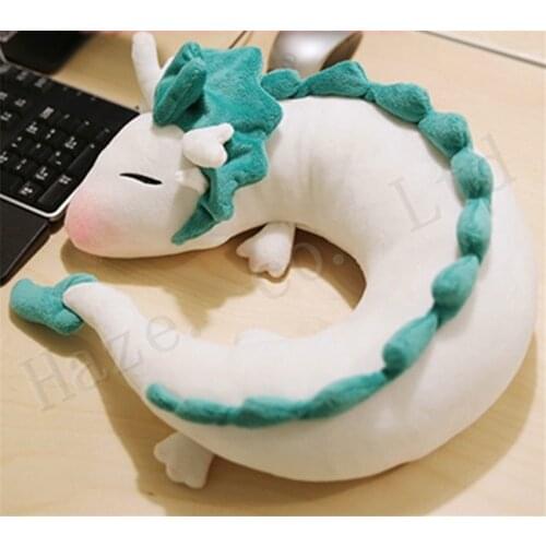 Spirited Away Nigihayami Kohakunushi Haku Short Plush PP Cotton Stuffed Doll Toy