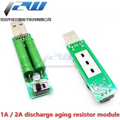USB charging current detection load test instrument with toggle switch 2A / 1A discharge aging resistance