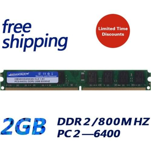 KEMBONA best selling work for all motherboard Desktop DDR2 2GB 800mhz ram memory desktop pc longdimm ddr2 2G PC6400