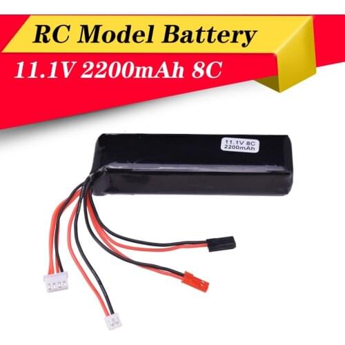 11.1V 2200mAh 8C 3S Lipo Battery JST JR Futaba Plug Rechargeable For RC Drone Helicopter Quadcopter Transmitter Parts