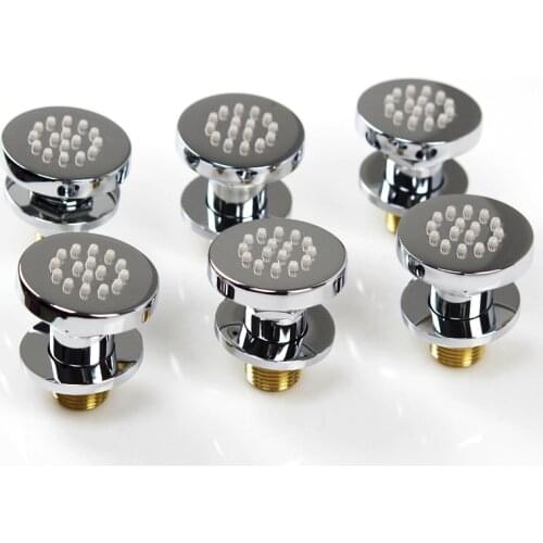 M Boenn Brass Bathroom Accessories Massage Body Jet Square Chrome Body Shower Spray Jets Saving Water 2 Inch Shower Head System