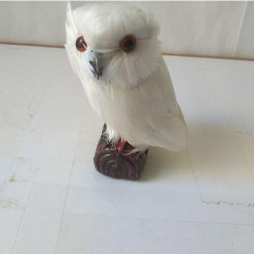 Small cute simulation white owl model polyethylene&furs owl doll gift about about 12x7cm 1461