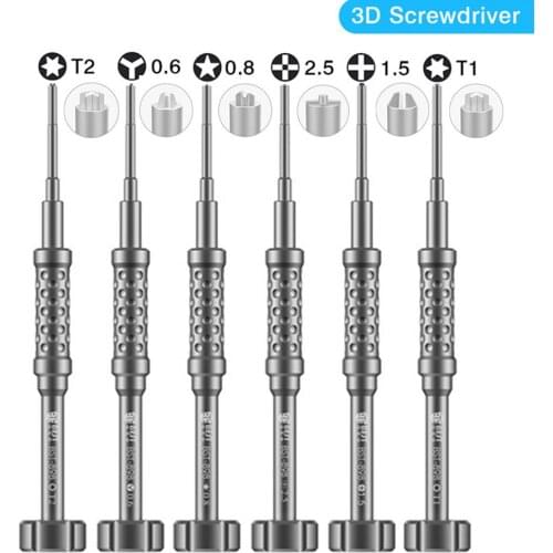 3D Magnetic Screwdriver Set Torx T1 T2 P2 0.8 Pentalobe Y0.6 Tri Wing M2.5 1.5 Phillips for iPhone Huawei Oneplus Laptop Repair