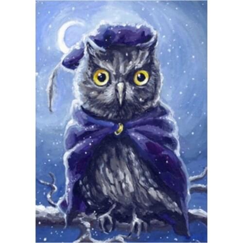 New Arrivals 5D DIY Full Round/Square Diamond Painting Animal Owl 3D Embroidery Cross Stitch Rhinestone Mosaic Home Decor Yc938