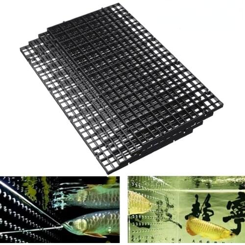 New Aquarium Filter Bottom Isolate Pane Fish Durable Plastic Partition Grid Fish Grid Divider Holder Net