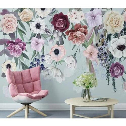 Papel de parede garden view modern field flower 3d wallpaper,living room tv wall bedroom wall papers home decor bar cafe mural