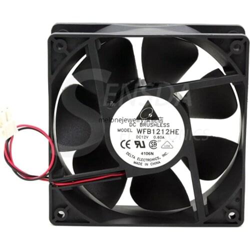 Original WFB1212HE 12V 0.60A computer chassis cooling equipment 12CM silent fan