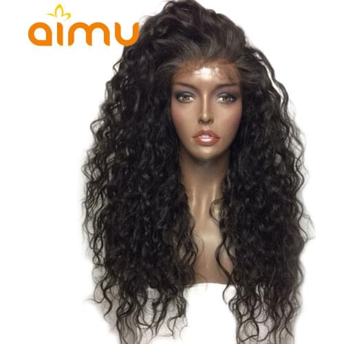Brazilian Wet And Wavy Wig 130% Density Virgin Glueless Full Lace Human Hair Wigs Pre Plucked Baby Hairs For African Americans