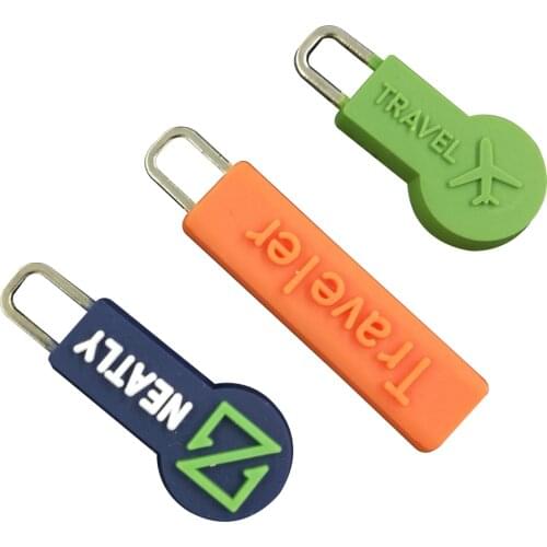 Custom Rubber Zipper Pull Handle With Personal Name For Slider Clothing Plastic Tags Bags Silicone Labels For Gift Pvc Label