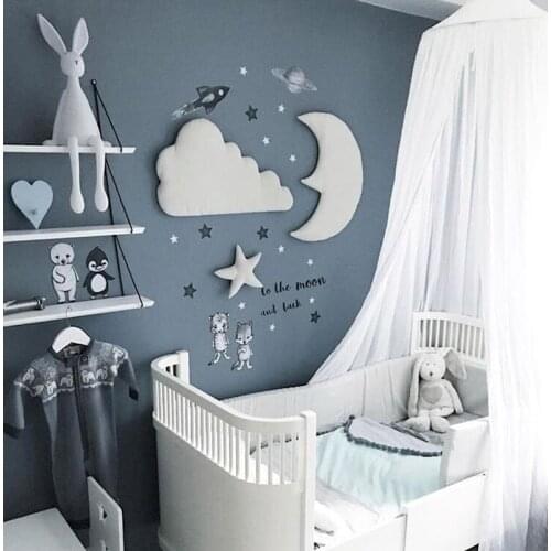 MYUDI PLAIN COLOR Newborn Room Wall Stickers Kids Children Bedroom Wall Hangings Stuffed Party Christmas Decorations Props