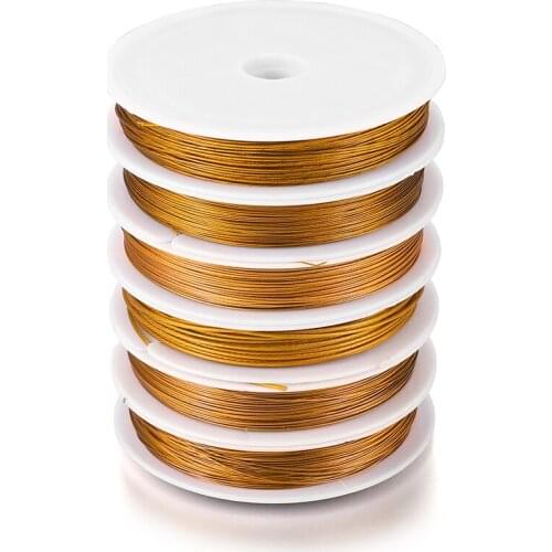 1 Roll 0.3-1.0 mm Glod Resistant Strong Line Stainless Steel Wire Tiger Tail Beading Wire For Jewelry Making Findings Supplies